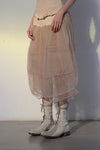 Marc Le Bihan Silk Skirt Six-layer Tulle 25930 Series French Hand-dyed MLB-25930-SKIN Skin Color